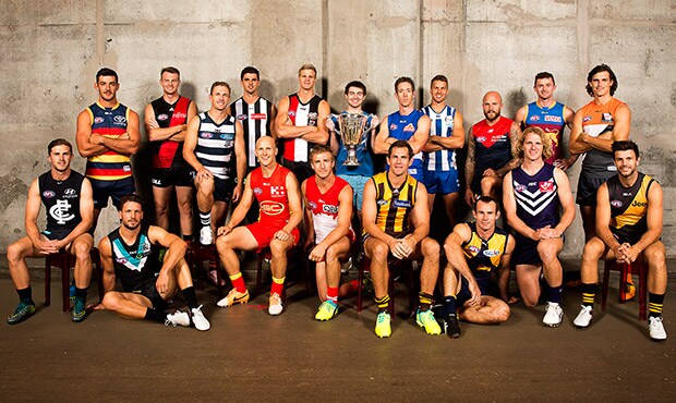 Jonathan Pertile with the AFL captains for 2016 - ${keywords}